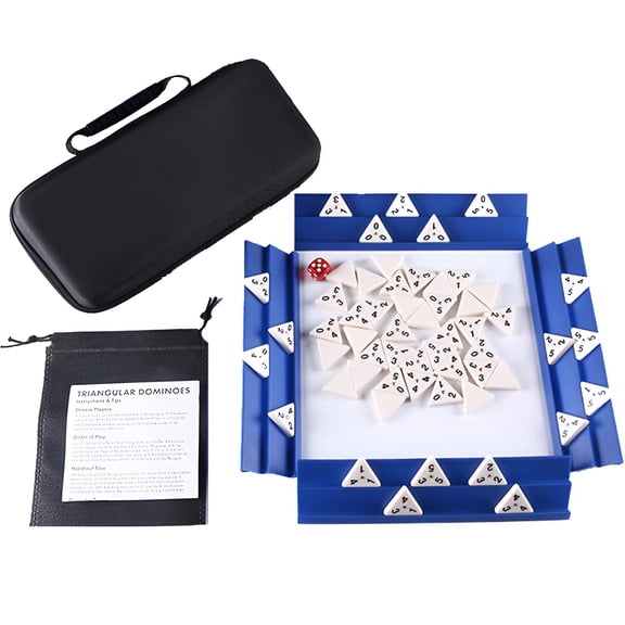 Triangular Israeli Rummy Cube Set with Melamine Number TilesPerfect for Travel, Family Entertainment & Gift Giving