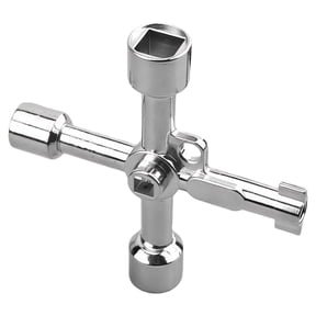 Triangular Key Tool Multifunctional 4 Way Triangle Wrench Key Professional for Train Electrical Elevator Cabinet