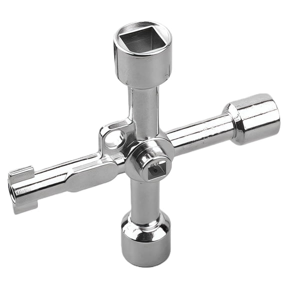 Triangular Key Tool Multifunctional 4 Way Triangle Wrench Key Professional for Train Electrical Elevator Cabinet