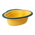 thumbnail image 1 of Triangular Kitchen Sink Basket & Filter | 2-Color Flip Design for Fruits, Vegetables & Sponges | 10x18x26cm Corner Storage Shelf, 1-Pack, 1 of 3