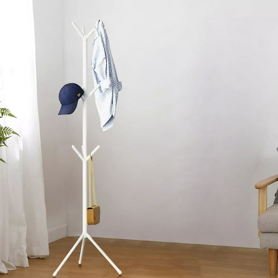 Triangular Metal Coat Rack | Space-Saving Floor Stand for Clothes, Hats, Bags | Easy Assembly & Detachable | Sturdy Modern Organizer for Entryway, Bedroom, Living Room | Sleek Durable Design