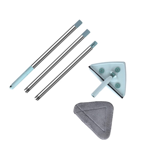 Triangular Mop, Small Cleaning Mop for Ceiling and Wall Dust, Household Dry Wet Mop with Microfiber Cloth for Home Use