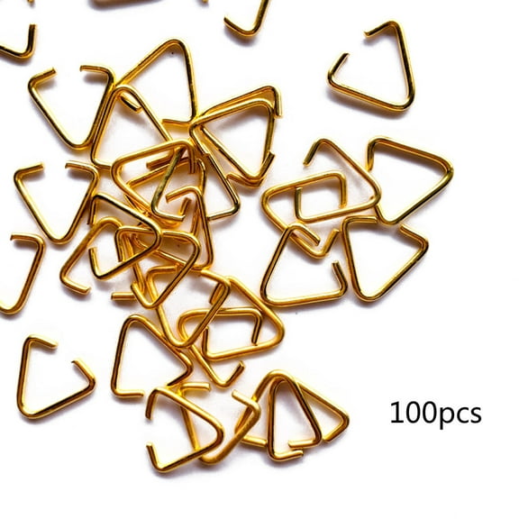 Alloy Metal Triangular Open Jump Rings Pinch Clip Bail Drops Charm Bead Pendant Connector Findings Pendant Buckle