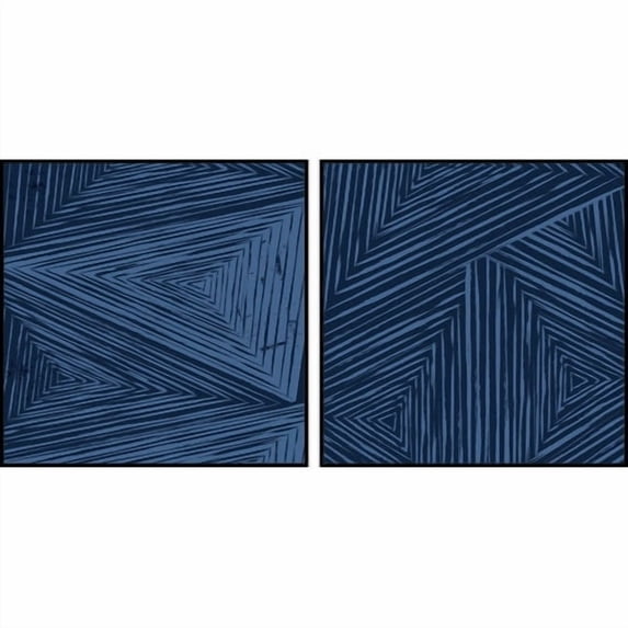 Marmont Hill Triangular Patterns Diptych