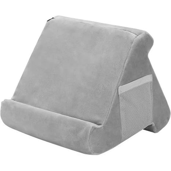 Triangular Pillow Tablet Stand, Multi-Angle Soft Pillow Pad Holder for Bed Reading Lap Desk