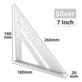 thumbnail image 1 of Triangular Ruler 7 Inch Aluminium Alloy Woodworking Set Square Measuring Tools Carpentry Gauges Angle Protractor Triangle Ruler ,for Accurate Evaluation, 1 of 7
