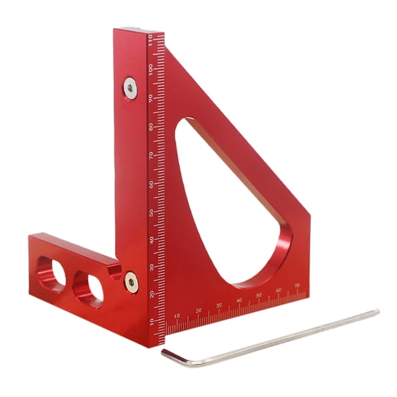 Triangular Ruler Red Triangular Ruler High Aluminum Alloy Triangular Ruler Layout Measuring Tool for Eng