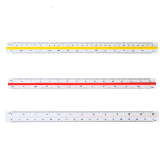 Triangular Scale Drafting Ruler for Engineer Architectural Ruler Architect Scale