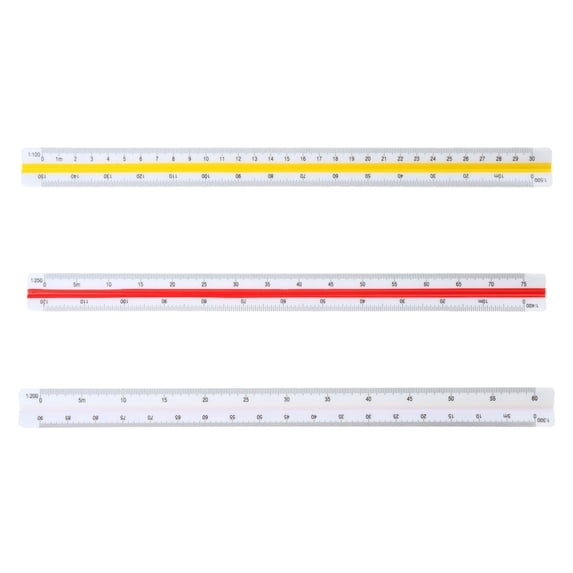 Triangular Scale Ruler Architecture Ruler for Draftsmen Constructions Architect Scale Drafting Ruler
