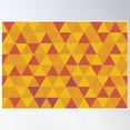 thumbnail image 1 of Triangular Shapes In Warm Tones Poster Wall Art, Modern Wall Decor For Living Room Bedroom, 8x12 UNFRAMED, 1 of 3
