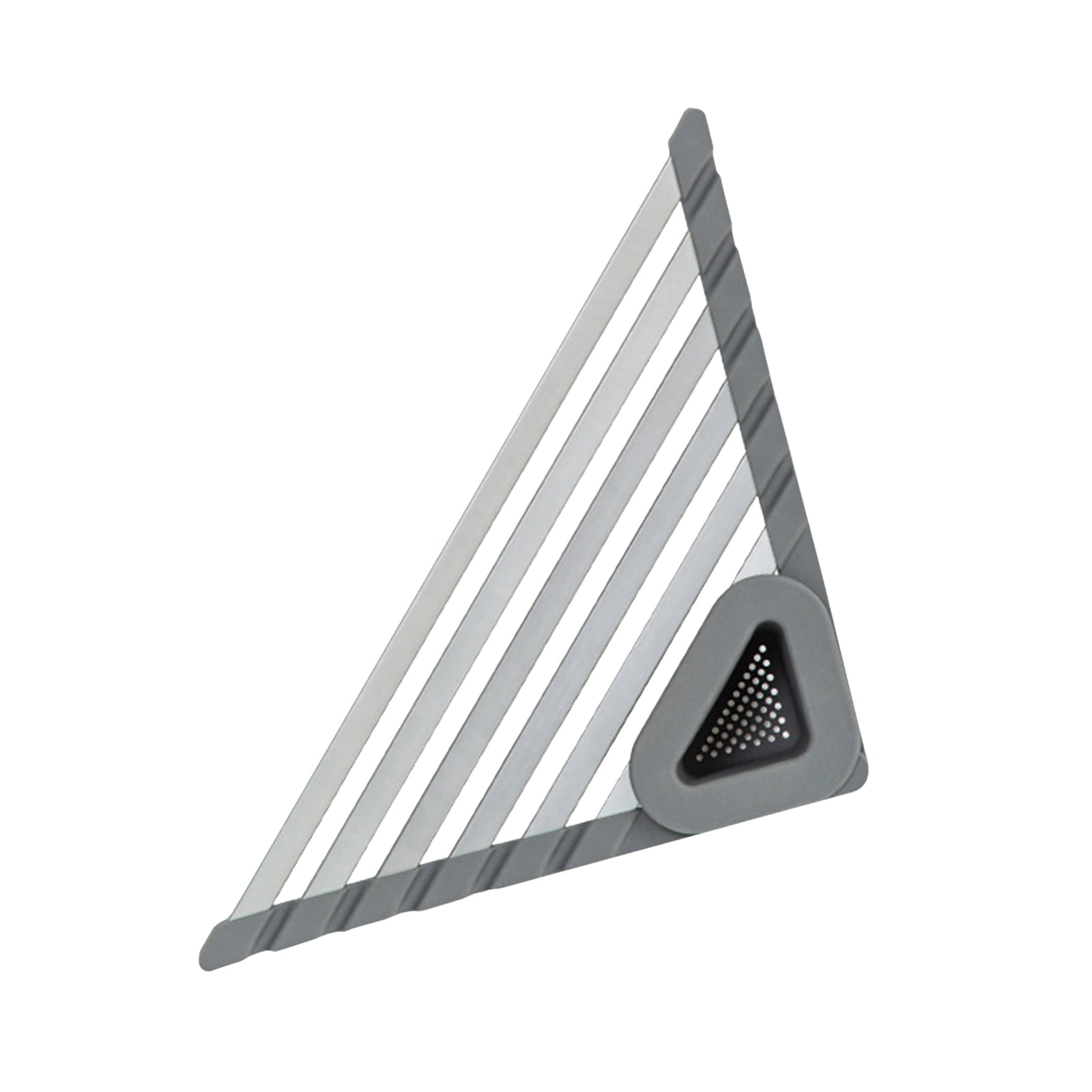 Triangular Sink Rack Aluminum Alloy 6-Pole Corner Drying Rack Dish ...