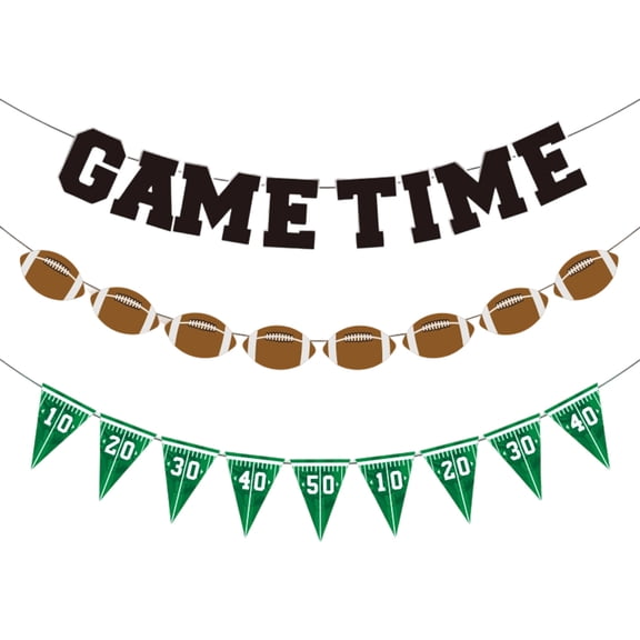 Triangular Sports Theme Party Decoration Flag Banner Set for Celebrations, Bedroom, Office, Festive Events, Handcrafted, Easy to Install and Customize