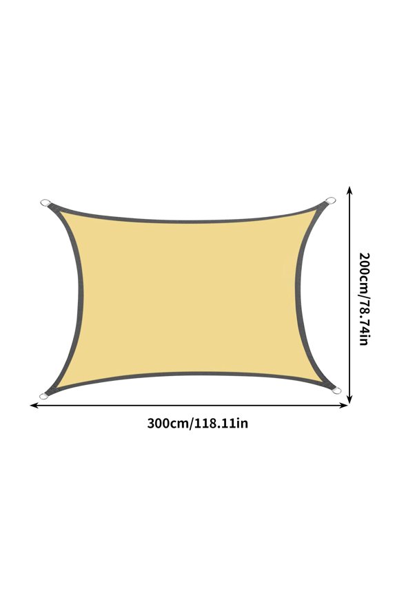 Triangular Sun Shade Sail, Waterproof UV Protection Canopy for Patio, Garden, Pool, Outdoor Shade Cloth Tarpaulin (Khaki)