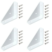 Triangular Support Brackets TASTAN 4-Pack Heavy-Duty Triangular Corner Brackets with 20 Screws - Extra Hardware Metal Bracket Set for Sturdy Wooden Structures, Shelving & Diy Furniture Projects, F