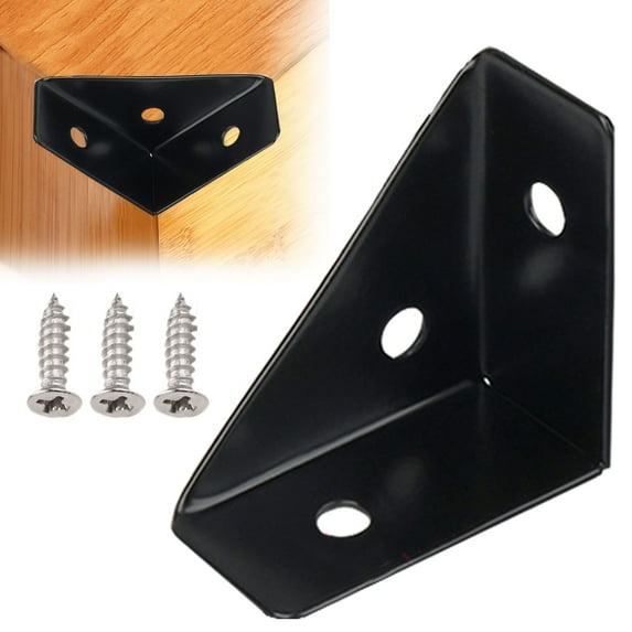 Triangular Support Brackets TASTAN Triangular Corner Bracket Support with Stainless Screws - Heavy-Duty Metal Connector for Wooden Shelving, Bookshelf, Bed, Table, Desk & Cabinet | Easy Assembly, B