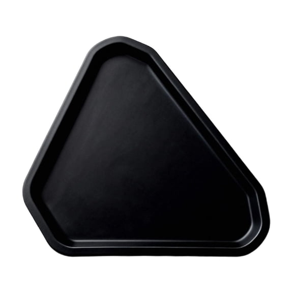 Triangular Thickened Plastic Food Serving Tray - Durable Heat-Resistant Frosted Tableware Organizer for Restaurants & Home Use