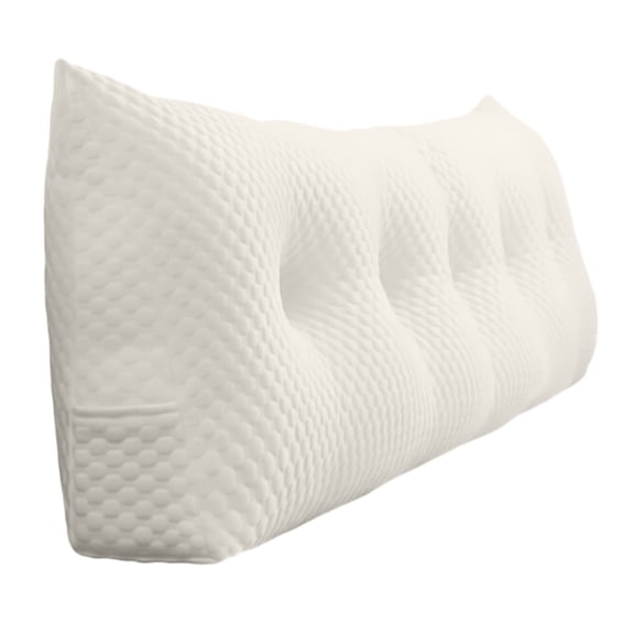 Triangular Wedge Headboard Pillow for Bed Sofa Daybed with Removable Cover, Comfortable Backrest Reading Cushion, Sitting Support Bolster for Dorm Living Room Home Office Full (23.6x15.7Inch)