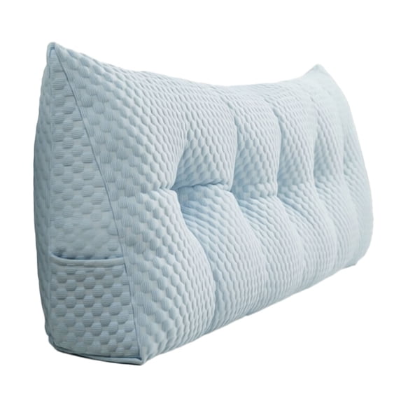 Triangular Wedge Headboard Pillow for Bed Sofa Daybed with Removable Cover, Comfortable Backrest Reading Cushion, Sitting Support Bolster for Dorm Living Room Home Office Full (23.6x15.7Inch)