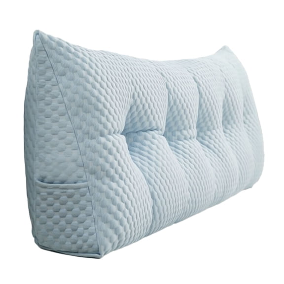 Triangular Wedge Headboard Pillow for Bed Sofa Daybed with Removable Cover, Comfortable Backrest Reading Cushion, Sitting Support Bolster for Dorm Living Room Home Office (31.5x15.7Inch)