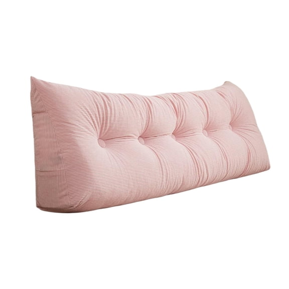 Triangular Wedge Headboard Pillow King with Side Pocket Large Bolster Bed Rest Reading Pillow Backrest Positioning Support Bolster Cushion for Dorm, College Dormitory Double Bed Pillow