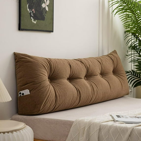 Triangular Wedge Headboard Pillows Twin Dorm Long Backrest Positioning Support Reading Bolster Pillow Wedge Pillow College Dorm Room