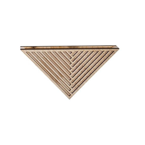 Triangular Wooden Wall Shelving Unit for Home Decor – Multi-Functional Hanging Plant Stand and Display Shelf, Space-Saving Bohemian Wall Mount Storage Organizer