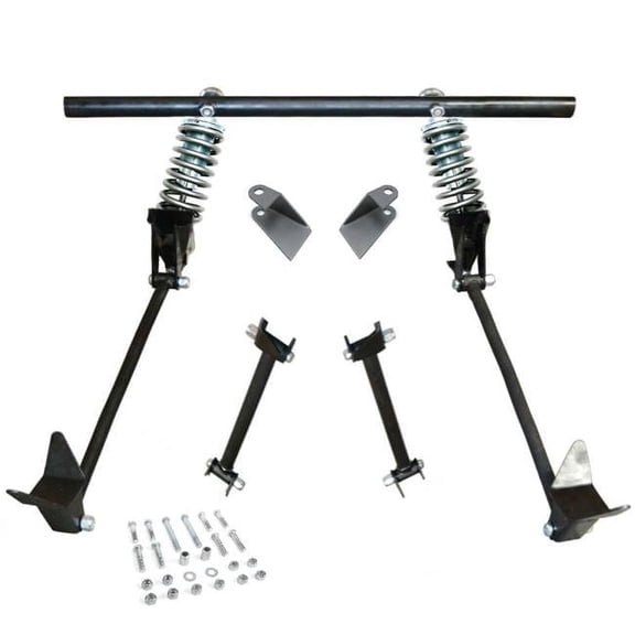 Triangulated Rear 4-Link Assembly with 30 Coilovers for 1930 Ford Model A Victoria-Slantback