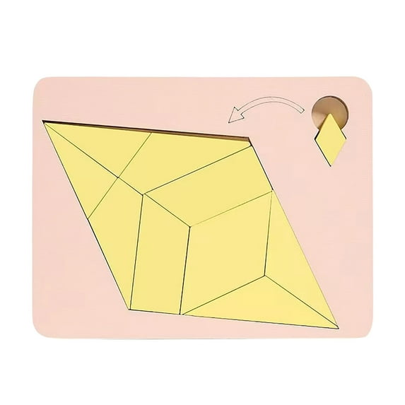 Triangulator Wooden Puzzle Brain Teaser Game with Irregular Shape Design for Intellectual and Entertainment