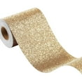 thumbnail image 1 of Triani 1 Roll Glitter Gold Contact Paper 3.9"x118" Self Adhesive Fabric Glitter Wallpaper Decorative Removable Sparkle Contact Paper for Decorative Bedroom Living Room Walls, 1 of 7