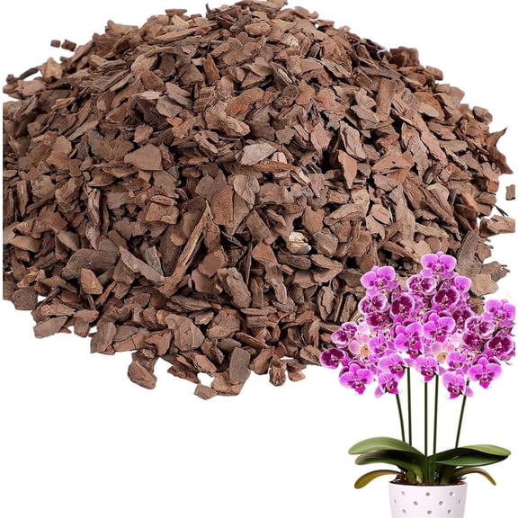 Triani 10.58 oz Orchid Potting Bark -Natural Mulch for Potted Plants 6-12mm Sun-Dried Organic Pine Wood Chip Potting Barks Help Orchid Plants Root Health Development