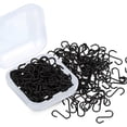 thumbnail image 1 of Triani 100Pcs Small S Hooks for Hanging 0.55" Metal S Shaped Hooks with Storage Box S Ornament Hooks for DIY Crafts Jewelry Key Chain Tags(Black), 1 of 7