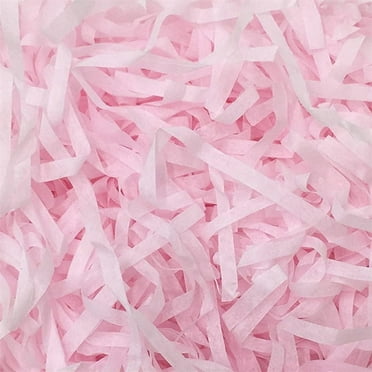 Triani 3.5Oz (100g) Filler Shred Paper Craft Shredded Basket Grass Recyclable DIY Craft Basket Shred Confetti Raffia Paper Filler Party Decoration (Pink)
