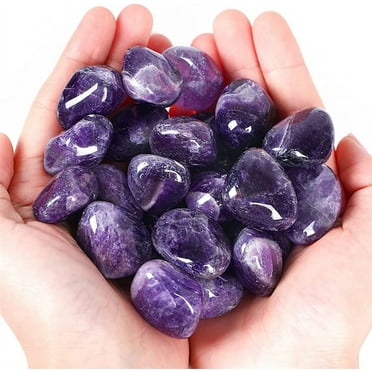 Triani 100g Natural Amethyst Rolling Stones Rocks Stones Crystal for Energy Reiki Balancing Meditation Reiki Gifts for Jewelry Making Healing Spiritual