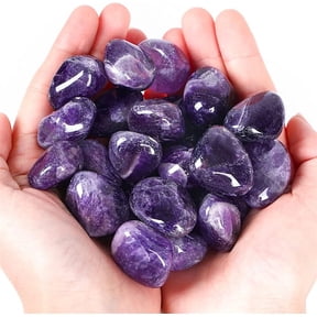 Triani 100g Natural Amethyst Rolling Stones Rocks Stones Crystal for Energy Reiki Balancing Meditation Reiki Gifts for Jewelry Making Healing Spiritual