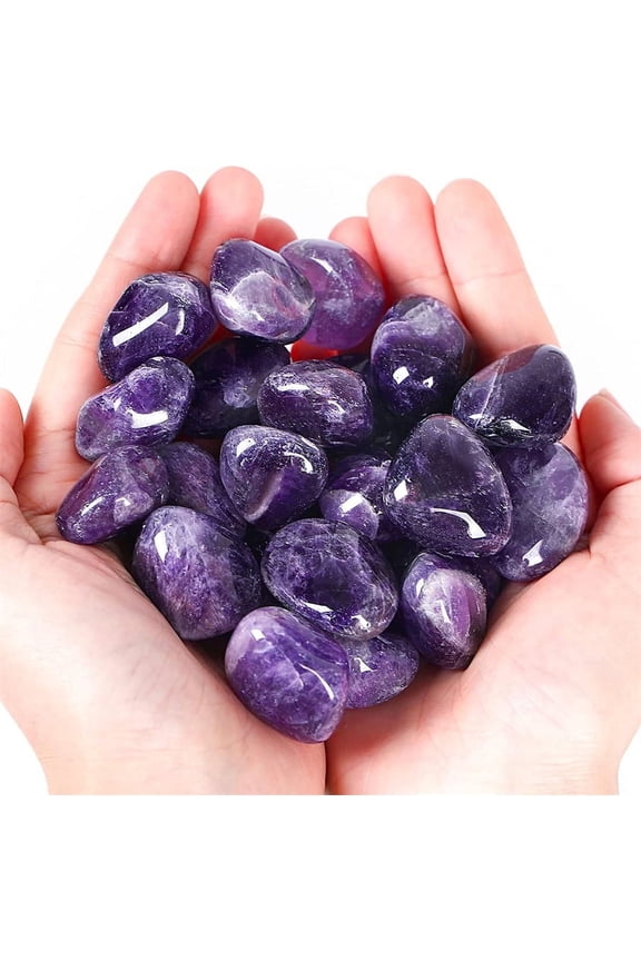 100g Natural Amethyst Rolling Stones Rocks Stones Crystal for Energy Reiki Balancing Meditation Reiki Gifts for Jewelry Making Healing Spiritual