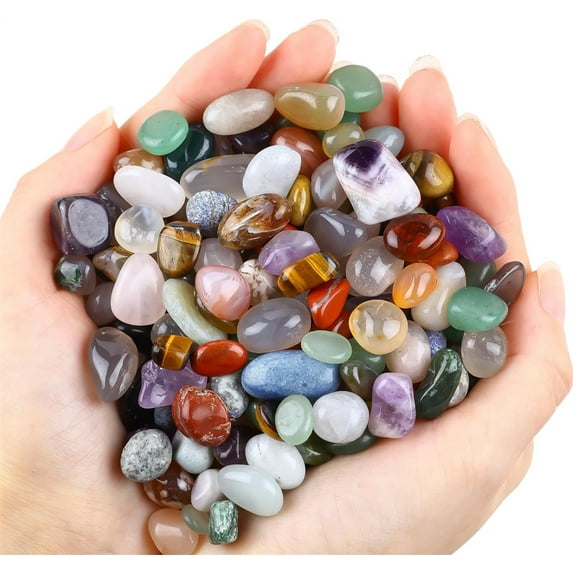 Triani 100g Tumbled Crystals Bulk Polished Rocks Stones 0.4-0.8 Inch Assorted Crystals Gemstone for Jewelry Making Healing Meditation Spiritual and Decor(Multi-Color)
