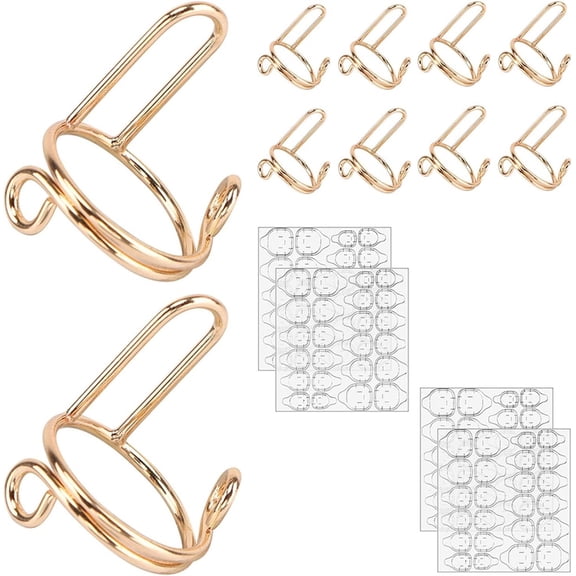Triani 10Pcs Adjustable Fingernail Rings Set Size Adjustable Nail Rings with 96Pcs Adhesive Nail Tabs Women Gift Ring Set For Muslim Nail Ring Set DIY Gift(Gold)