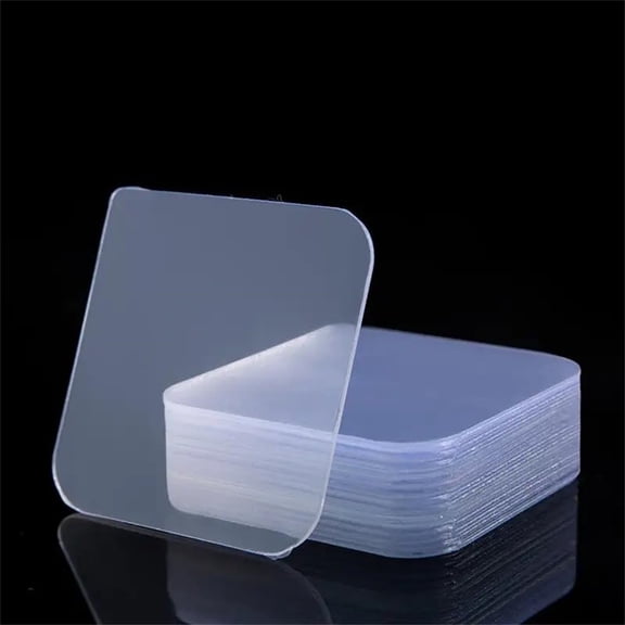 Triani 10Pcs Clear Double Sided Mounting Tape 2.4 Inch Mounting Adhesive Tape Clear Double Sided Tape for Walls Poster Hanging Strips - Strong Sticky Tack for Shower