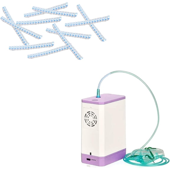 Triani 10Pcs Oxygen Tube Support Crimp Straightener for Oxygen Hose Tubing Supports Prevent Bending Enwind Cable Wrap Tube Protector (Silver)
