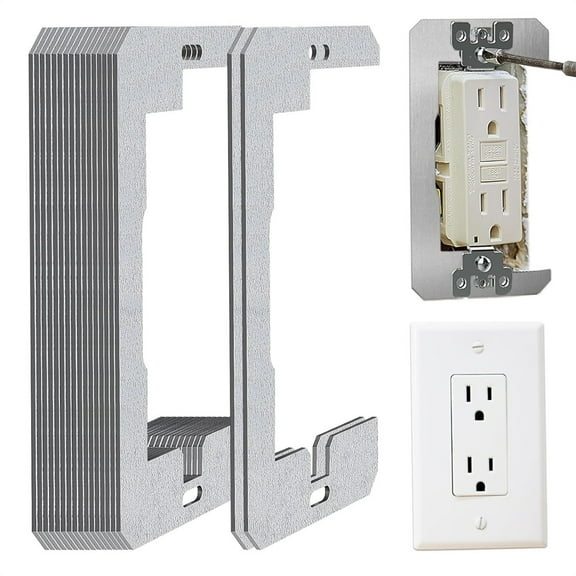 Triani 10Pcs Wall Plate Spacer for Outlets Flush Fit Device Leveling Plates Wall Plate Spacers Receptacle Spacers Shims Leveler for Electrical Box Switch Outlets