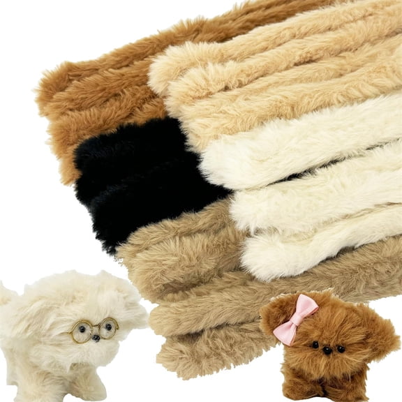 Triani 10Pieces Pipe Cleaners Extra Thick Jumbo Cute Fur Pipe Cleaners Craft 5 Colors 39.37 Inches Large Long Fluffy Pipe Cleaners for DIY Projects and Craft Supplies Decorations