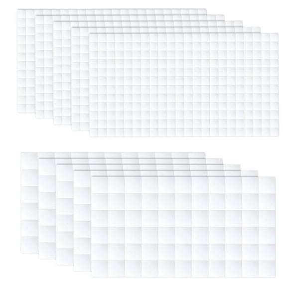 Triani 10Sheets Foam Dual-Adhesive Squares 3D Pop White 2-Side Foam Tapes Double Sided Self Adhesive Dots Mounting Squares for Arts & Craf(0.47in/12mm, 0.24in/6mm)