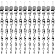 Triani 12 Pack Bird Repellent Reflective Scare Rods,Ornamental Helical Deterrent Control Device, Effective Hanging Bird Repellent Devices to Keep Birds Away from Your House Window Garden,Silver