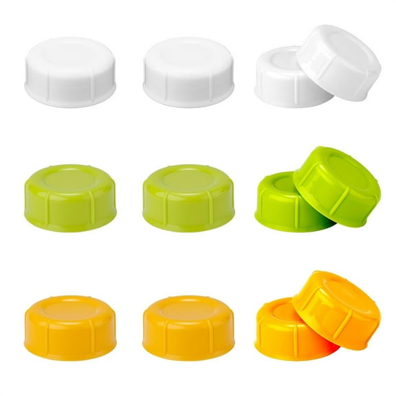 Triani 12Pcs Narrow Baby Bottle Cap Travel and Storage Baby Bottle Lids Replacement Parts Ideal Bottle Accessories Leakproof Baby Bottle Storage Lids(Multi-color)