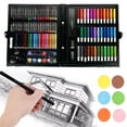 thumbnail image 1 of Triani 150 Pcs Portable Art Supplies Kit  Art Supplies for Drawing Painting and More Ideal for Young Artists School Projects Complete Set of Art  Arts Watercolors Oil Pastels Pencils Supplies, 1 of 7