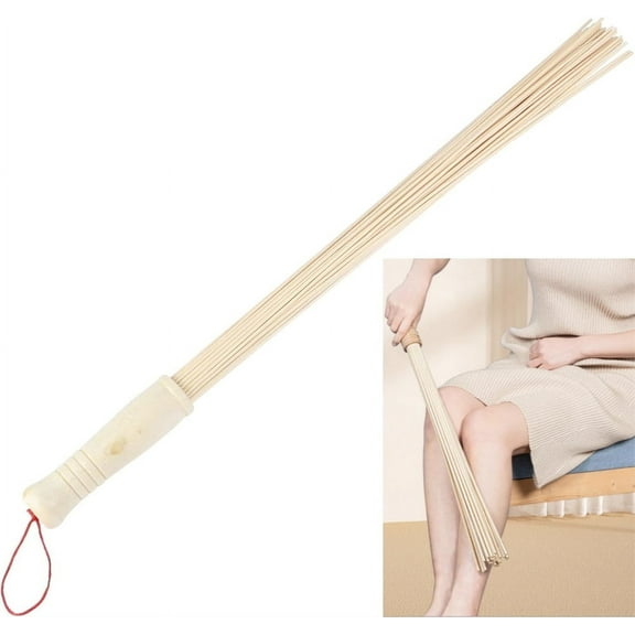 Triani 1Pcs Bamboo Massage Stick 22.44" Massage Bamboo Sauna Stick for Back Back Massager Hammer Portable Therapy Tool for Home Travel and Office Use