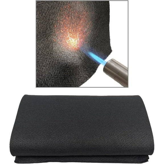 Triani 1Pcs Carbon Felt Welding Blankets 12"*18" Fireproof Welding Blanket & Pad 5MM Heat Cover Withstand High Temperature for Glass Blowing Camp Wood Stove Grill(Black)