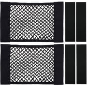 Triani Car Storage Net, 2 Pack Car Net Mesh Cargo Net Elastic String Net Car Boot Mesh Bag Car Trunk Storage Net Car Storage Pockets Car Cargo Rear Trunk Seat Net Car Organizer Pockets，Black - Walmart.com