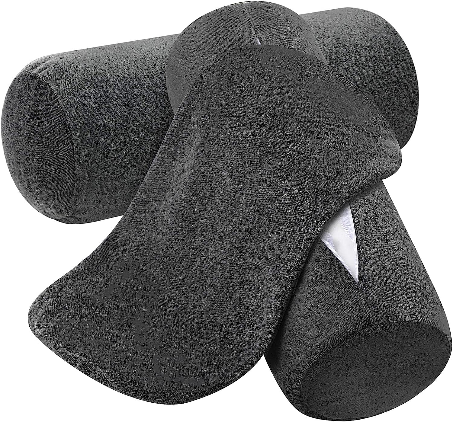 Triani Velvet Neck Roll Pillow Covers, 2 Pcs, 18 x 6 Inch, Cylinder