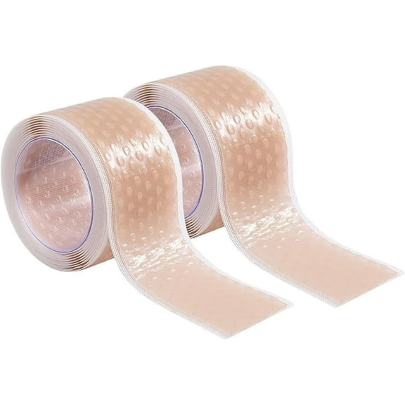 Triani 2 Rolls Silicone Gel Tape Waterproof Bubble Plasters Tape with Easy Tear Design Heel Sticker Blister Protector for Fingers Toes Tender Spots Shoe Friction